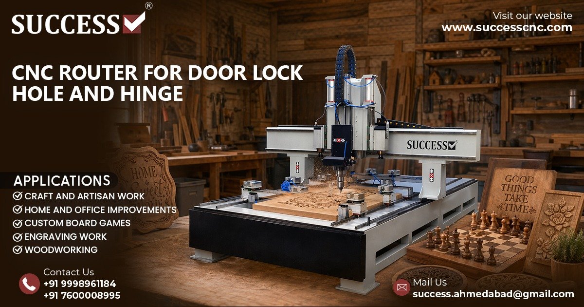Best CNC Router for Door Lock Hole and Hinge in Vadodara