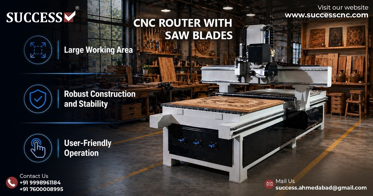 Top CNC Routers with Integrated Saw Blades in Rajkot