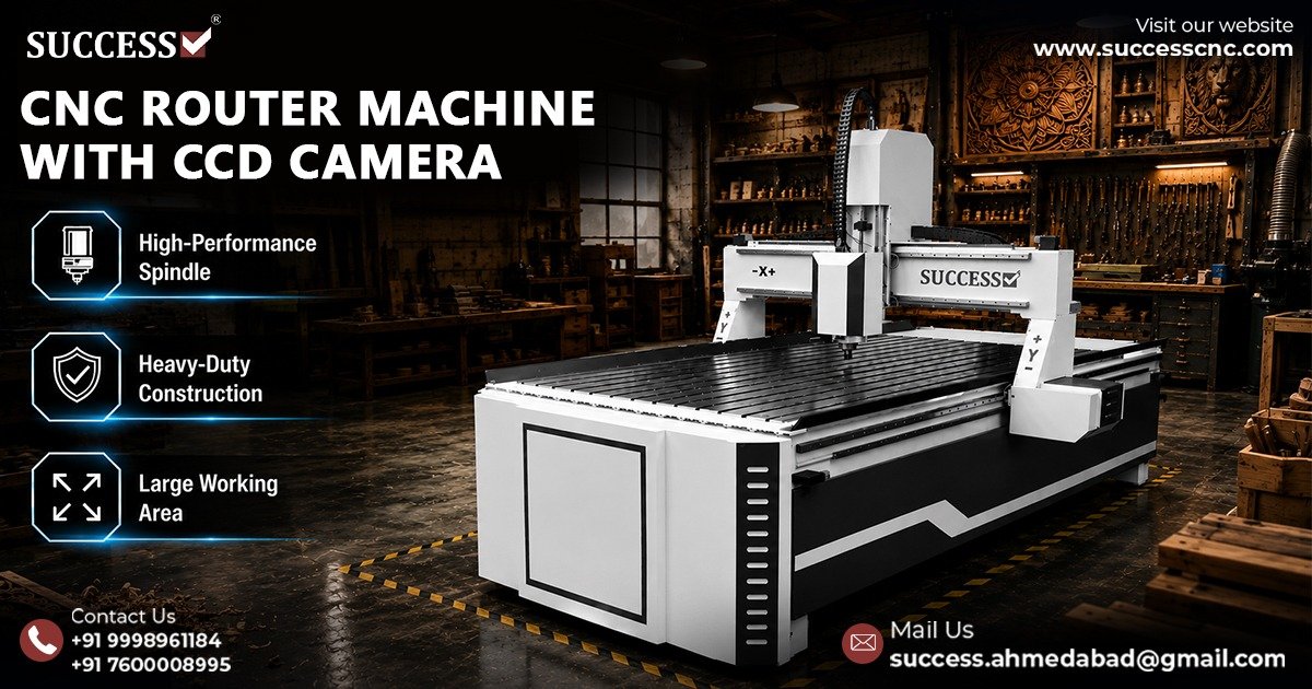 Wood Working CNC Router Machine with CCD Camera in Ahmedabad