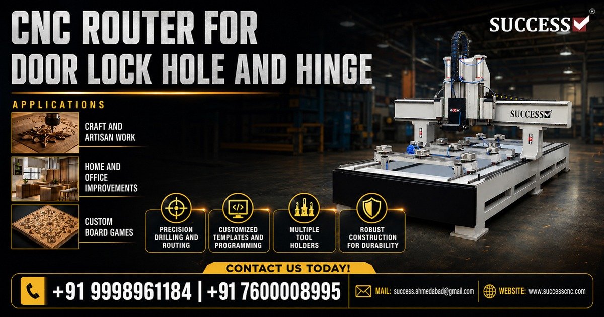 Top 10 CNC Router Machine for Door Lock Hole and Hinge in Ahmedabad