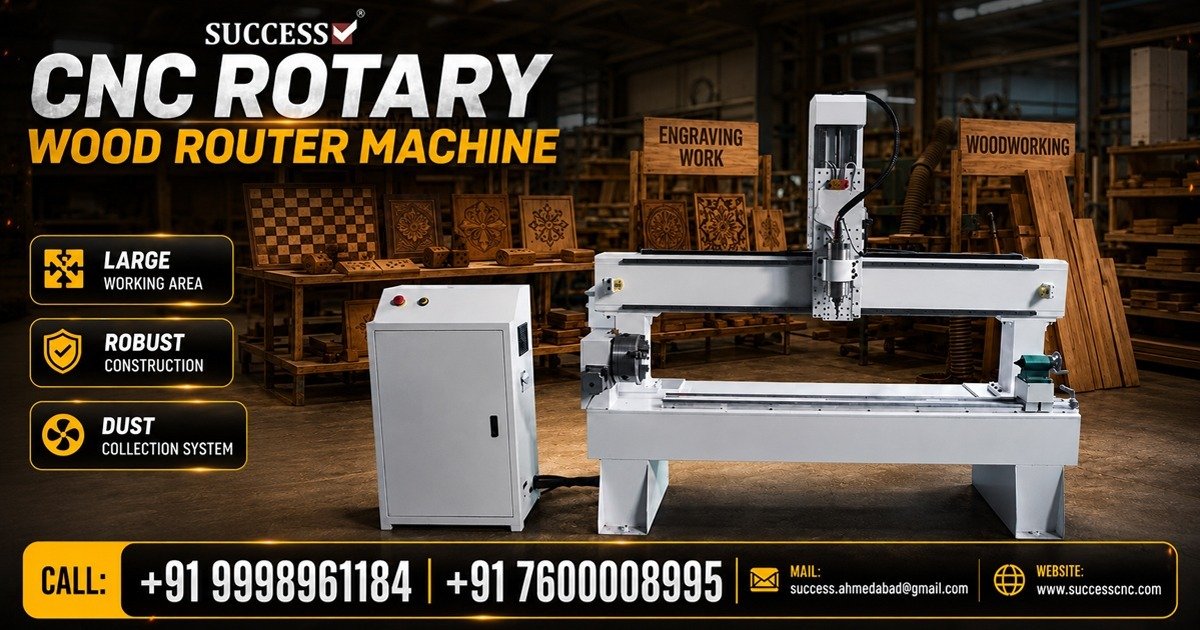 High-performance CNC Rotary Wood Router Machine in Morbi