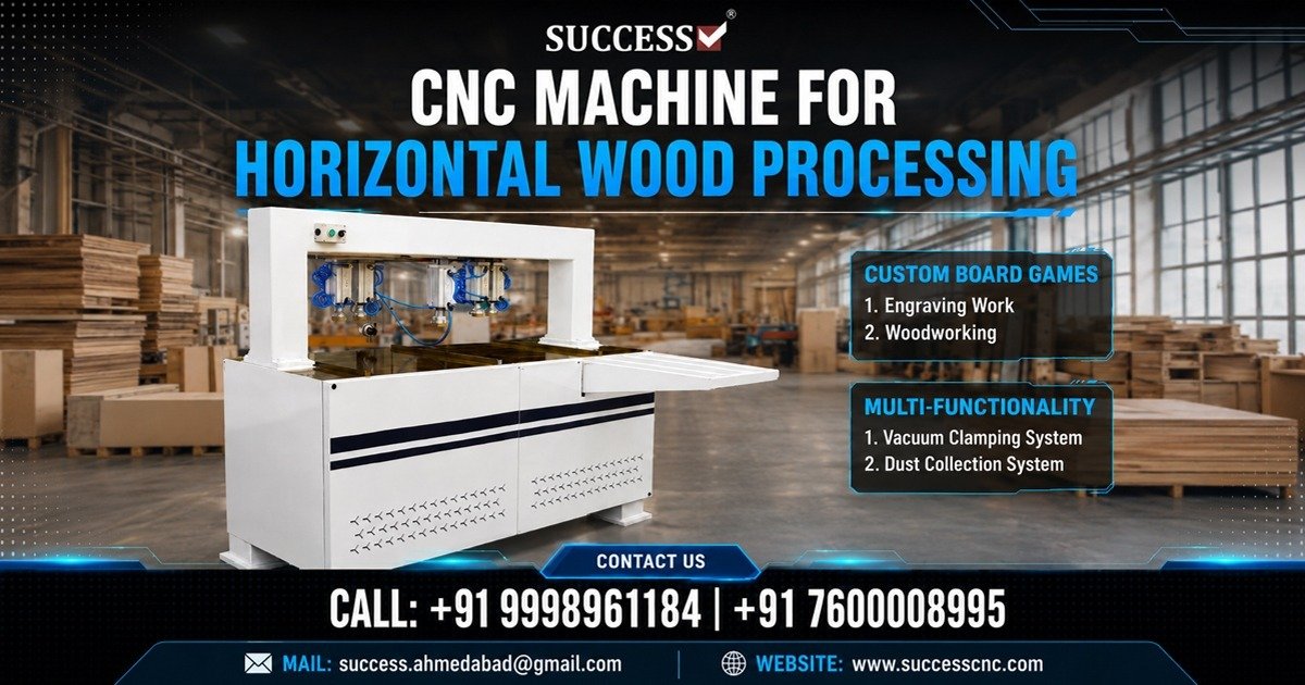 Advanced CNC Machine for Horizontal Wood Processing in Rajkot