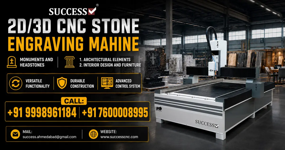 High-quality 2D/3D CNC Stone Engraving Machine in Vadodara