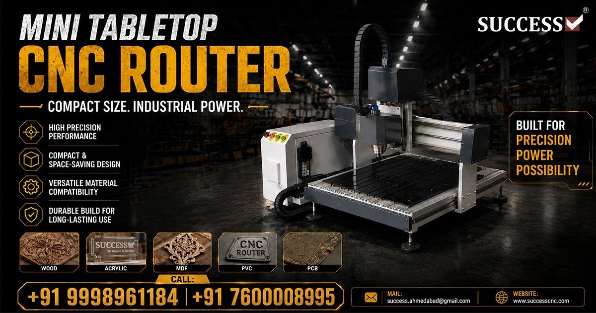 Premium Mini Tabletop CNC Router in Vadodara
