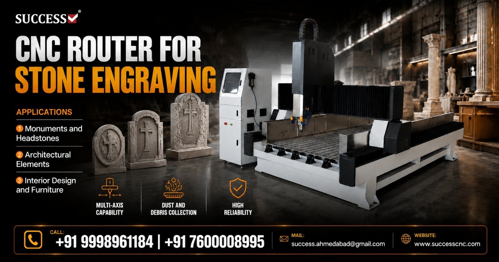Top 10 CNC Router for Stone Engraving Machine in Ahmedabad
