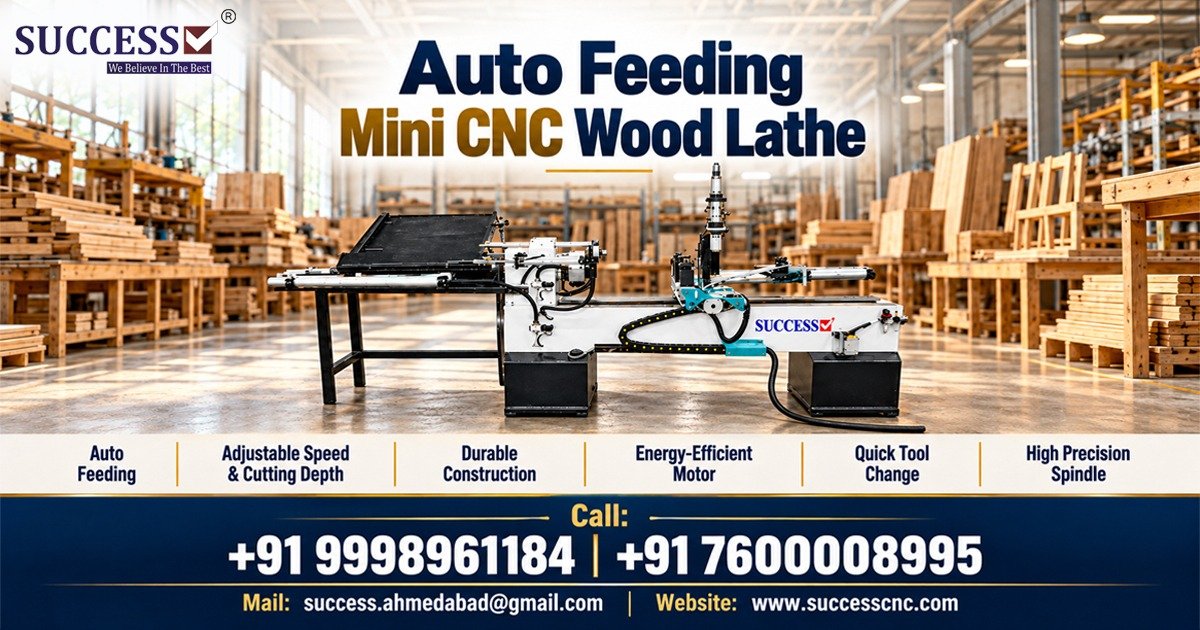 Best Auto Feeding Mini CNC Wood Lathe in Vadodara